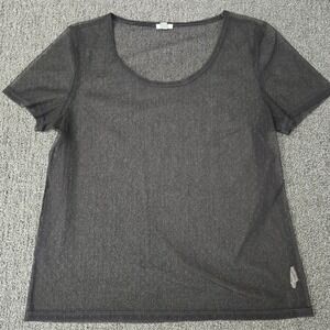 Vintage Fossil Sheer Mesh Top Y2K Grunge Indie Sleaze Stretch Tee Medium